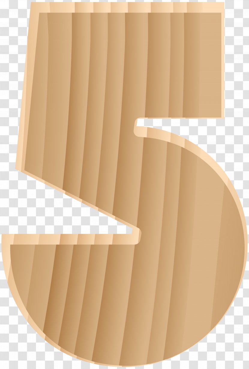 Plywood Angle Beige - Art - Wooden Number Five Transparent Clip Image Transparent PNG