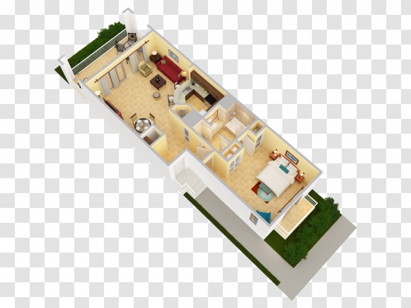 3D Floor Plan House - Swimming Pool Transparent PNG