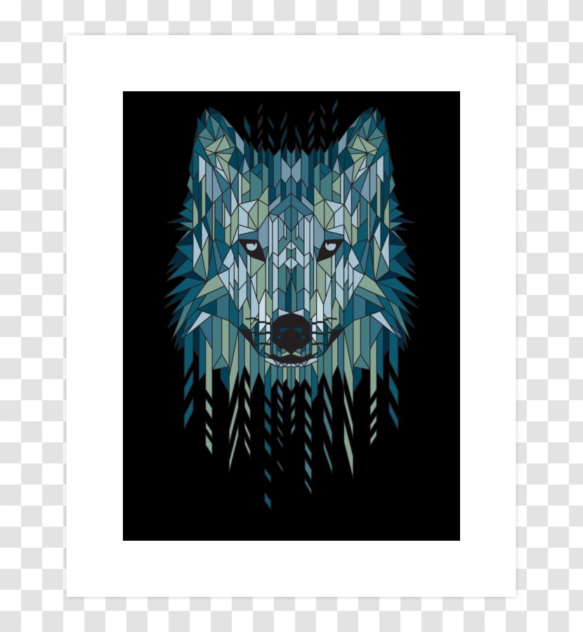 Gray Wolf Art Geometry Graphic Design Poster - Printmaking Transparent PNG