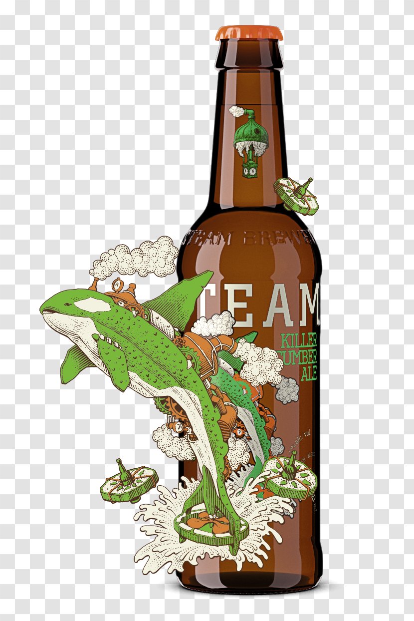 Beer Bottle Steamworks Brewing Killer Cucumber Ale - Alcoholic Beverage Transparent PNG