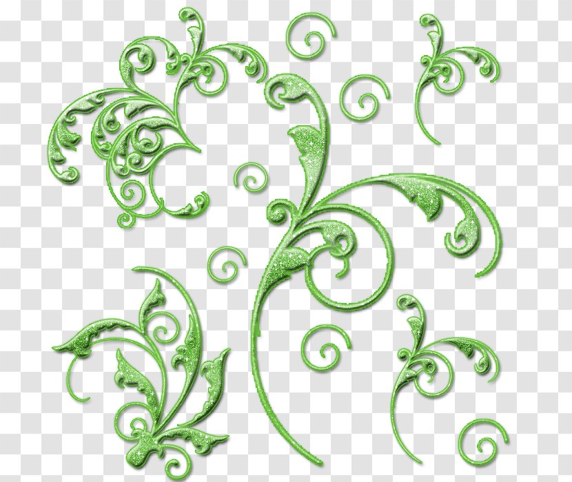 Floral Design Leaf Pattern - Green Transparent PNG