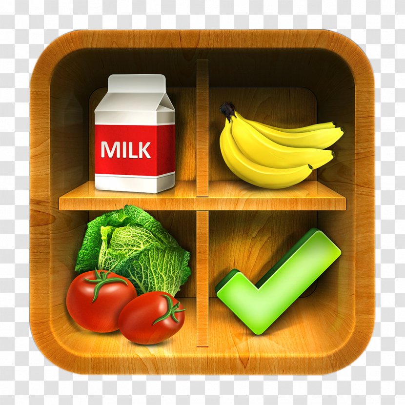 VirtualCards Shopping List Grocery Store Shopping-App - Cupboard Banana Milk And Vegetables Transparent PNG