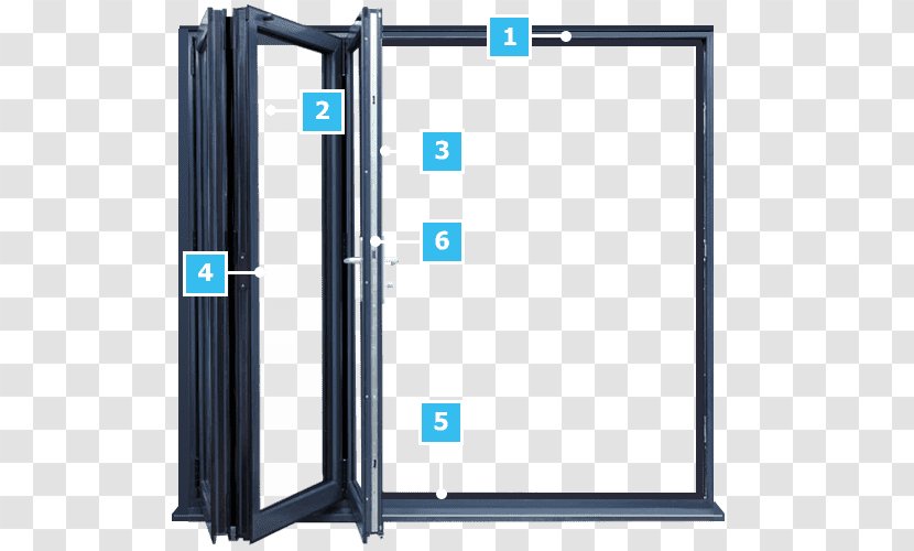 Window Folding Door Sliding Glass - System - Air Frame Transparent PNG