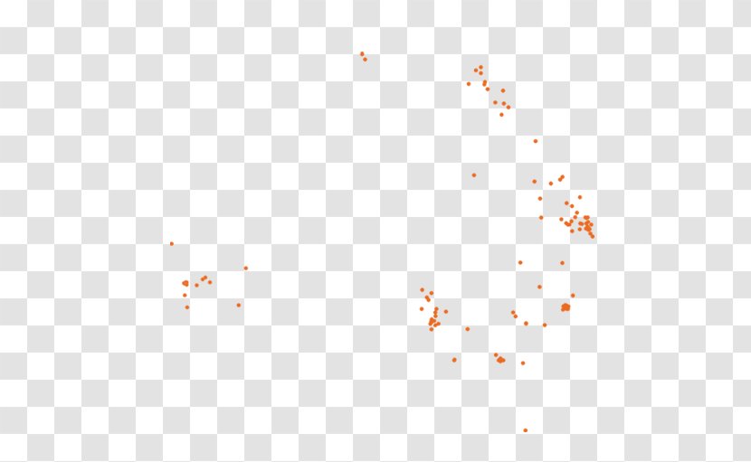 Line Point Circle Angle Font - Orange - Scatter Flowers Transparent PNG