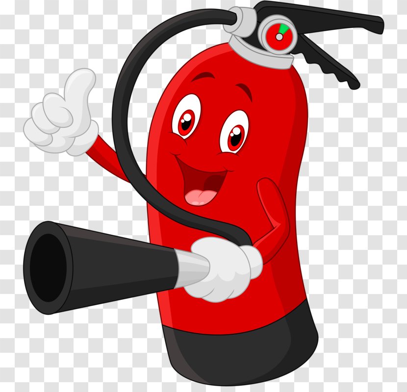 Fire Extinguisher Cartoon Stock Illustration - Red Transparent PNG