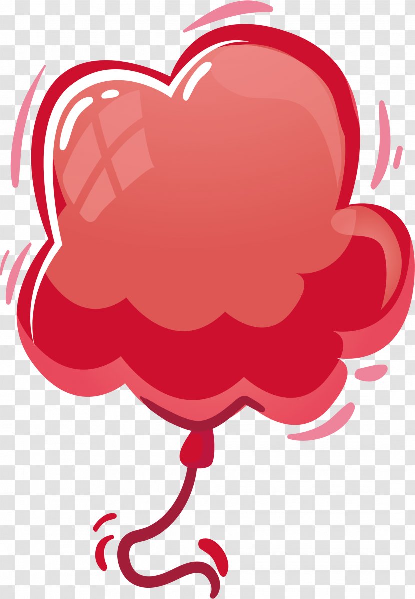 Red Computer File - Cartoon - Flowers Balloon Title Box Transparent PNG