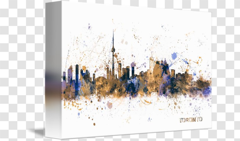 Toronto Canvas Print Art Skyline - Stretcher Bar Transparent PNG