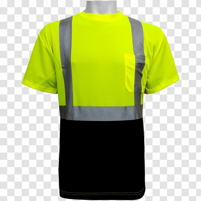 T-shirt High-visibility Clothing Polo Shirt Workwear - Black - Safety Vest Transparent PNG