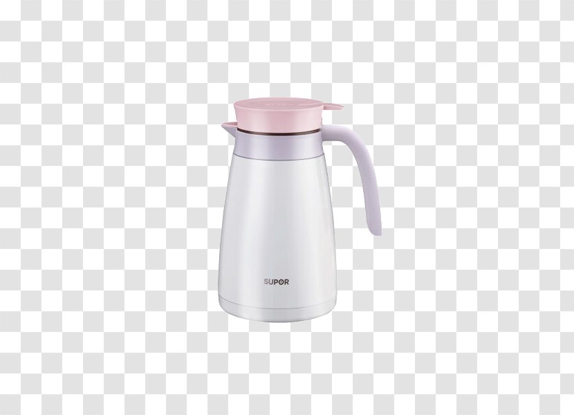 Jug Vacuum Flask Crock - Mug - Supor Stainless Steel Thermal Pot Peach Pink Transparent PNG