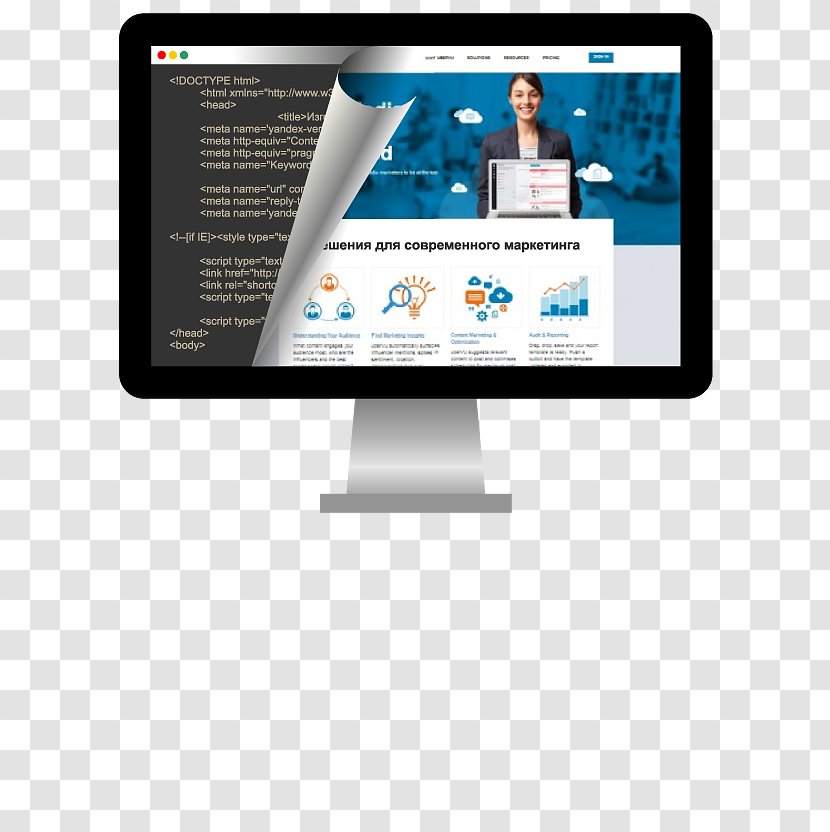 Front-end Web Development Advertising Landing Page - Computer - Bitmap Images Transparent PNG