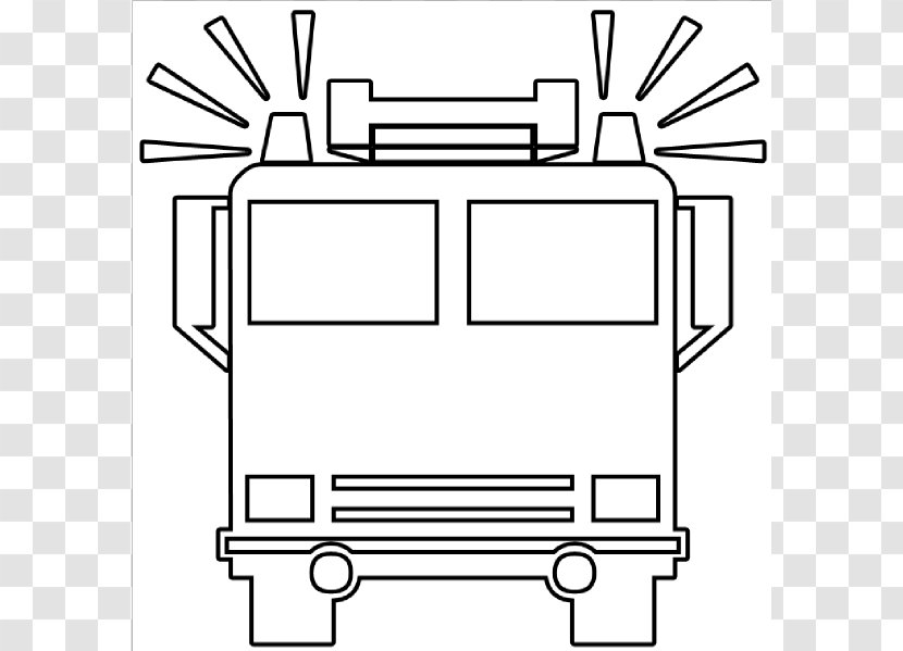 Car Fire Engine Truck Clip Art - Firetruck Clipart Transparent PNG