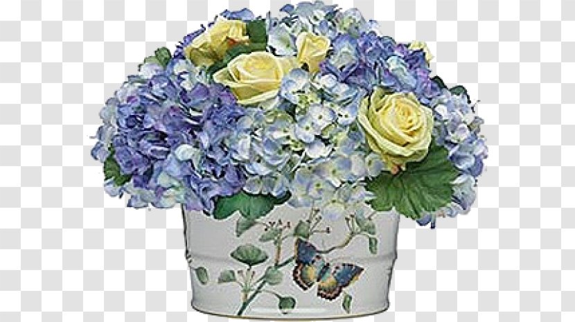 Blue Rose Hydrangea Floral Design Cut Flowers Flower Bouquet - Hydrangeaceae Transparent PNG