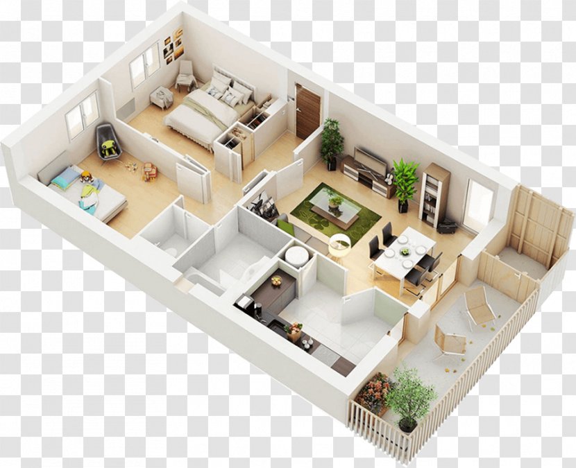 3D Floor Plan Apartment House Architecture Transparent PNG
