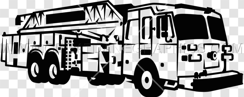 Fire Engine Red Commercial Vehicle Car Firefighter - Emergency - Truck Silhouette Transparent PNG