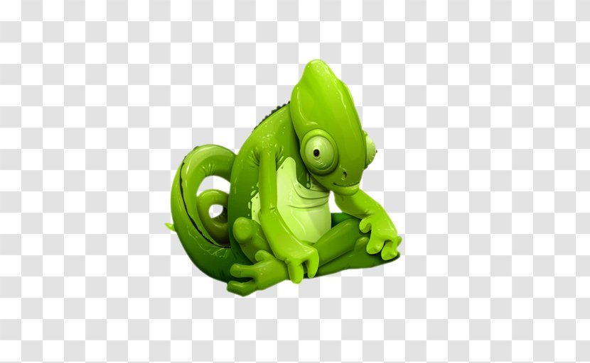 Pixel Icon - Frog - Green Chameleon Transparent PNG