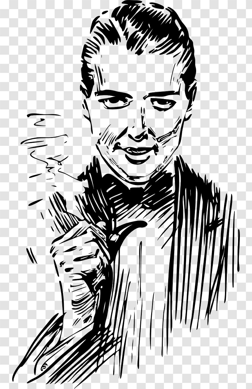 Smoking Drawing Clip Art - Frame - Men Sketch Transparent PNG