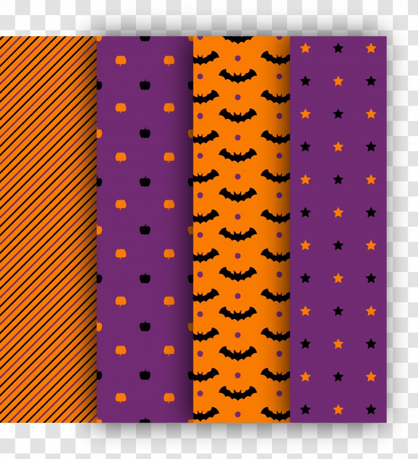 Purple Orange Euclidean Vector - Violet - And Halloween Seamless Background Transparent PNG