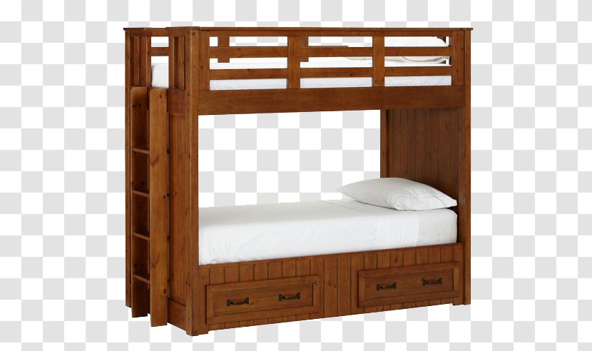 Bed Frame Nightstand Bunk Murphy - Drawer - 3d Decorated Bedroom Transparent PNG