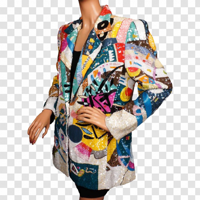 Sleeve 1980s Jacket Pop Art Clothing - Blouse - Retro 80's Transparent PNG