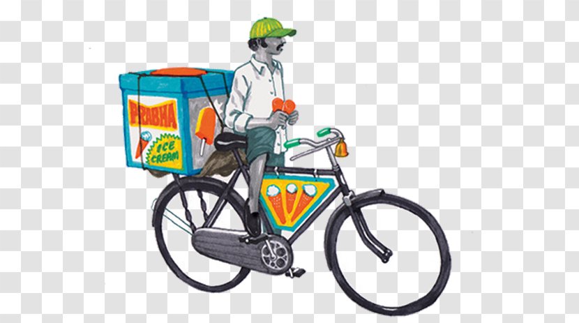 Bombay Duck Designs Bicycle Mumbai Illustrator Illustration - Drawing - Cartoon Hawker Riding A Bike Transparent PNG