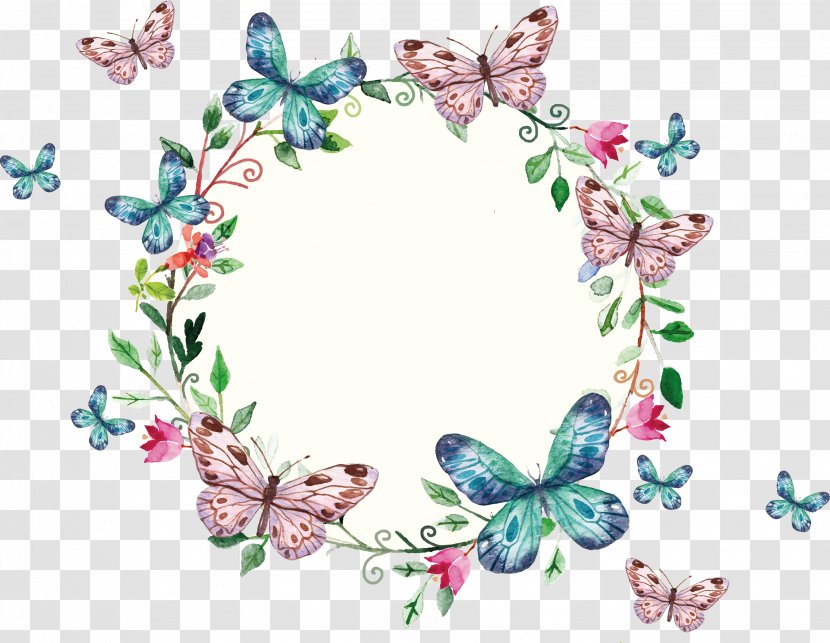 Picture Frames Butterfly Scrapbooking Paper - Flower Transparent PNG