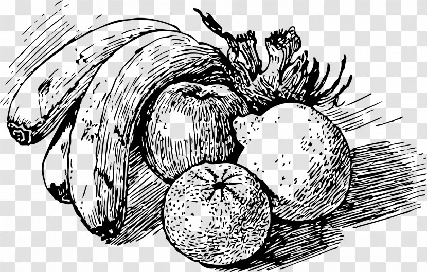 Drawing Fruit Pentekening Sketch - Food - Dragon Transparent PNG