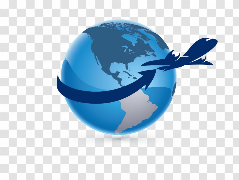 Airplane Globe Logo Computer Software - Mobile Device Management Transparent PNG