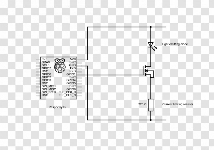 Circuit Diagram Wiring Schematic Electrical Network - Raspberry Pi Transparent PNG