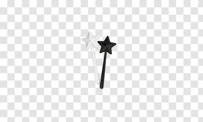 Symbol Jewellery - Black And White Star Magic Wand Transparent PNG