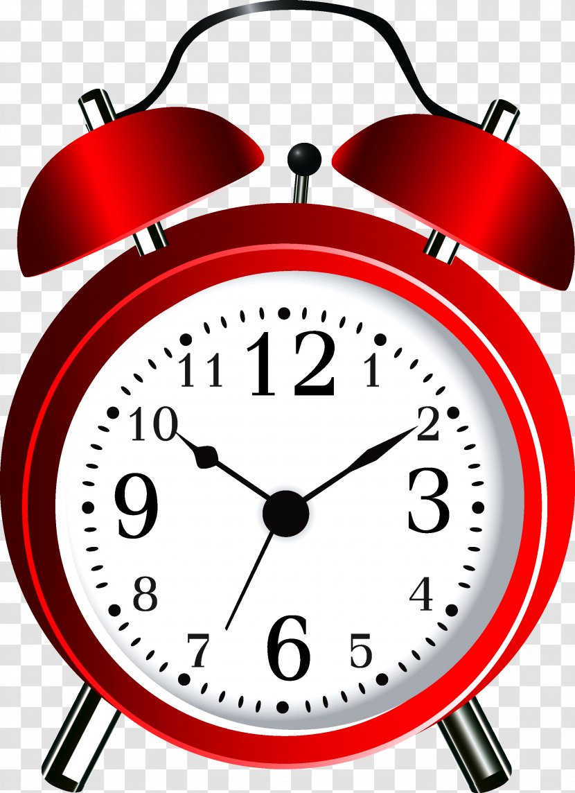 Alarm Clock Clip Art - Red - Watch Transparent PNG