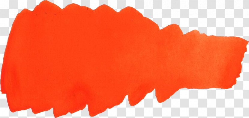 Watercolor Painting Brush - Orange Transparent PNG