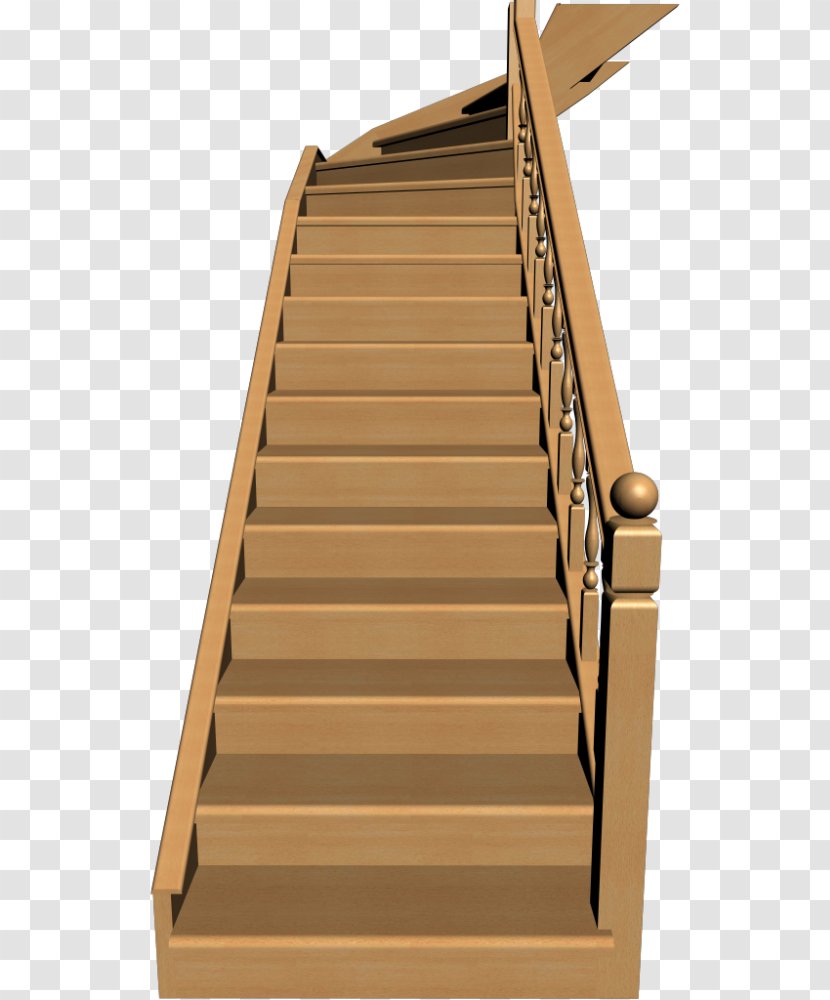 Hardwood Stairs Wood Stain Handrail - Floor - Indoor Ladder Transparent PNG