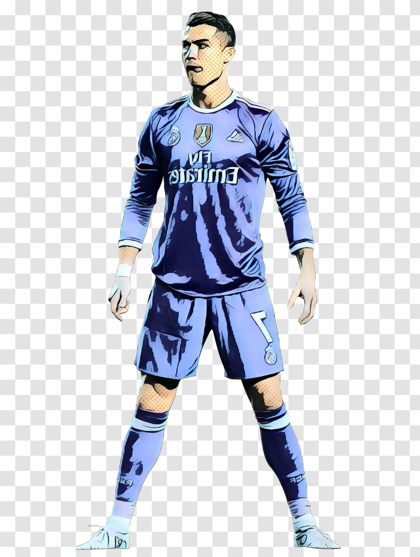 Soccer Cartoon - Sports Equipment - Uniform Electric Blue Transparent PNG