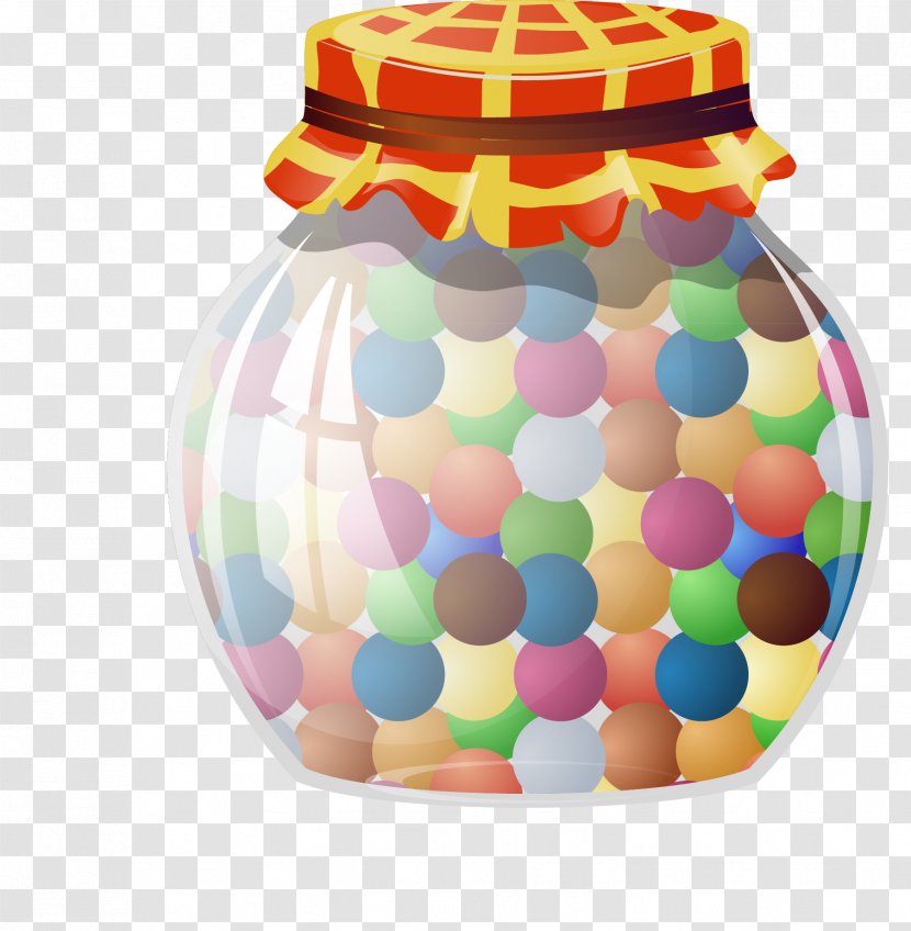 Lollipop Jar Candy Jelly Bean Clip Art - Colorful Transparent PNG