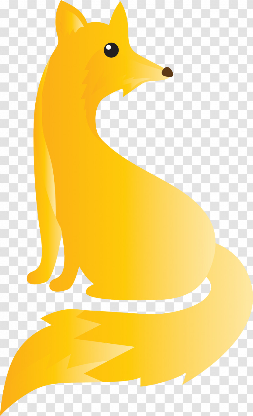 Yellow Animal Figure Tail Wildlife Transparent PNG