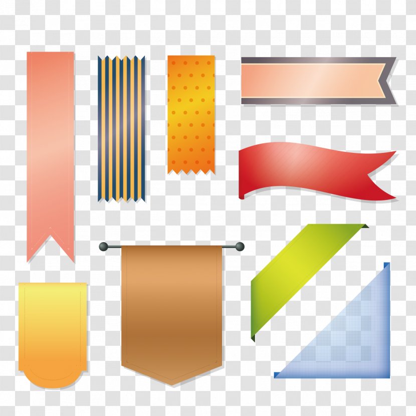 Royalty-free Euclidean Vector Illustration - Material - Ribbon Transparent PNG