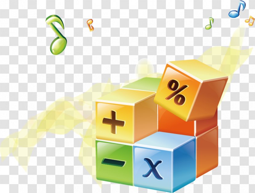 Mathematics ICO Symbol Icon - Cartoon Cube Transparent PNG