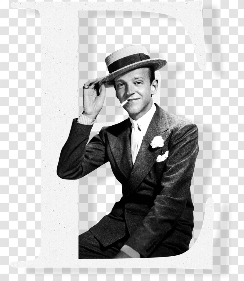 Fred Astaire Top Hat Hollywood - Monochrome Transparent PNG