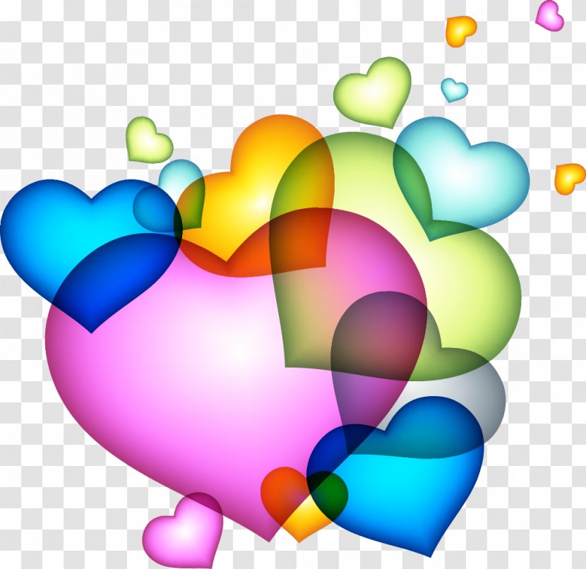 Heart Color - Abstract Cool Colored Stars Transparent PNG