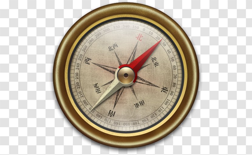 Measuring Instrument Tool Hardware Wall Clock - Cardinal Direction - Compass Vintage Transparent PNG