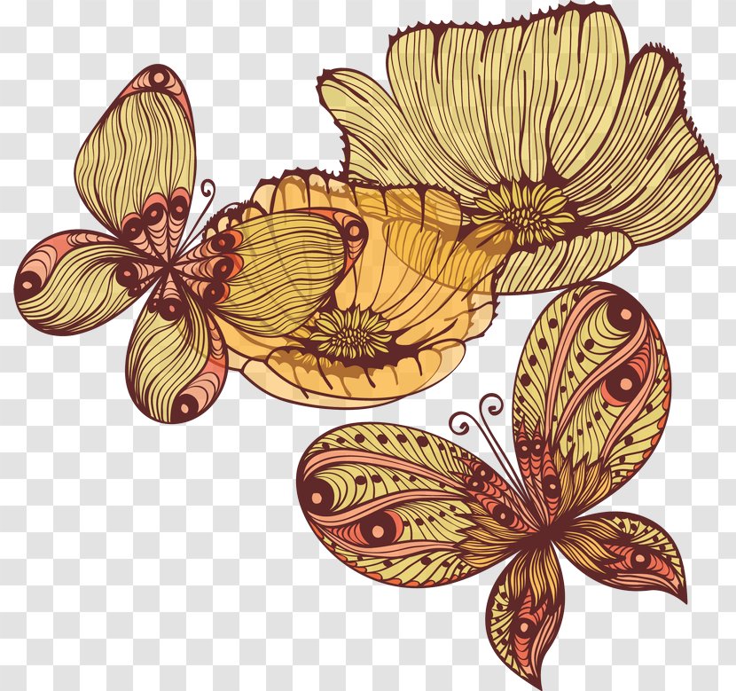 Butterfly Insect Umbrella Rain Travel - Pollinator Transparent PNG