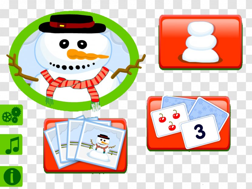 Match Number Education Learning Google Play Game - Area - Snowman Early Mathematics Transparent PNG