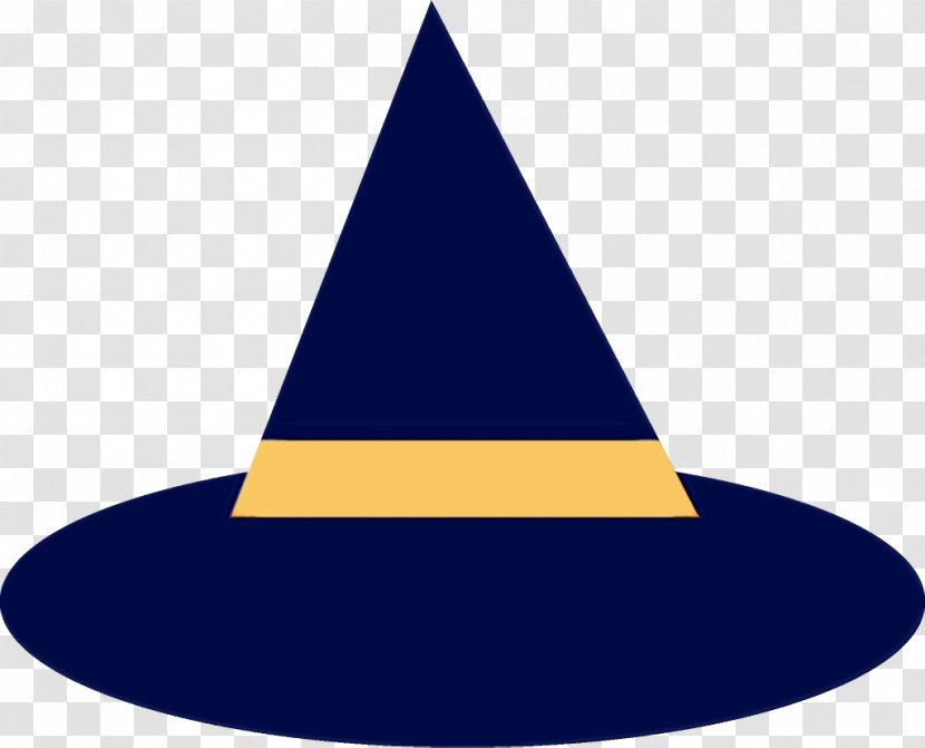 Cone Witch Hat Electric Blue Headgear Costume - Paint Transparent PNG