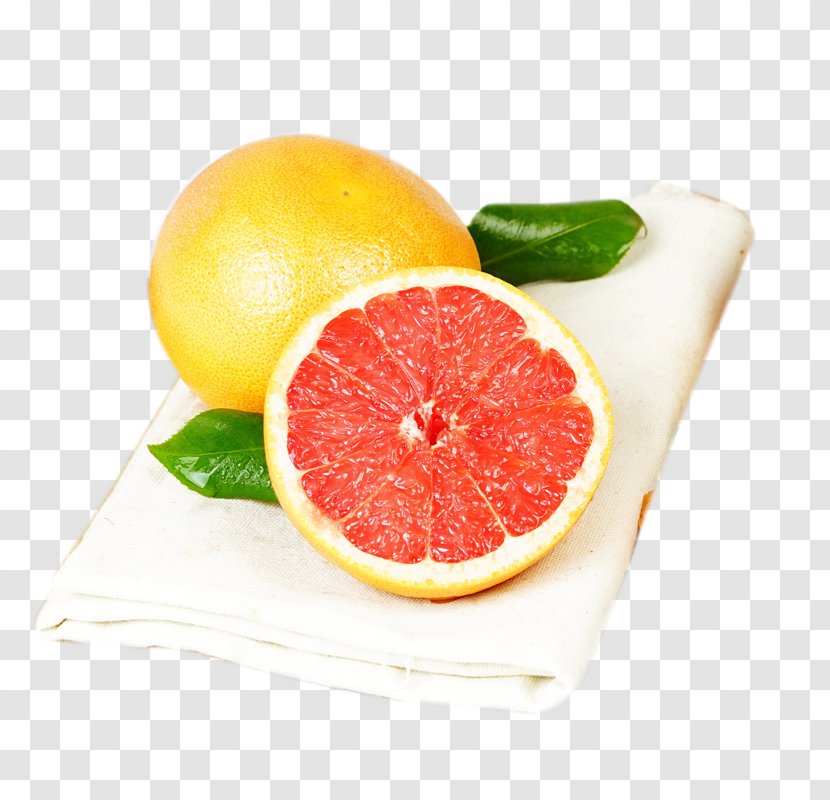 Grapefruit Juice Pomelo Lemon - On Table Linen Transparent PNG