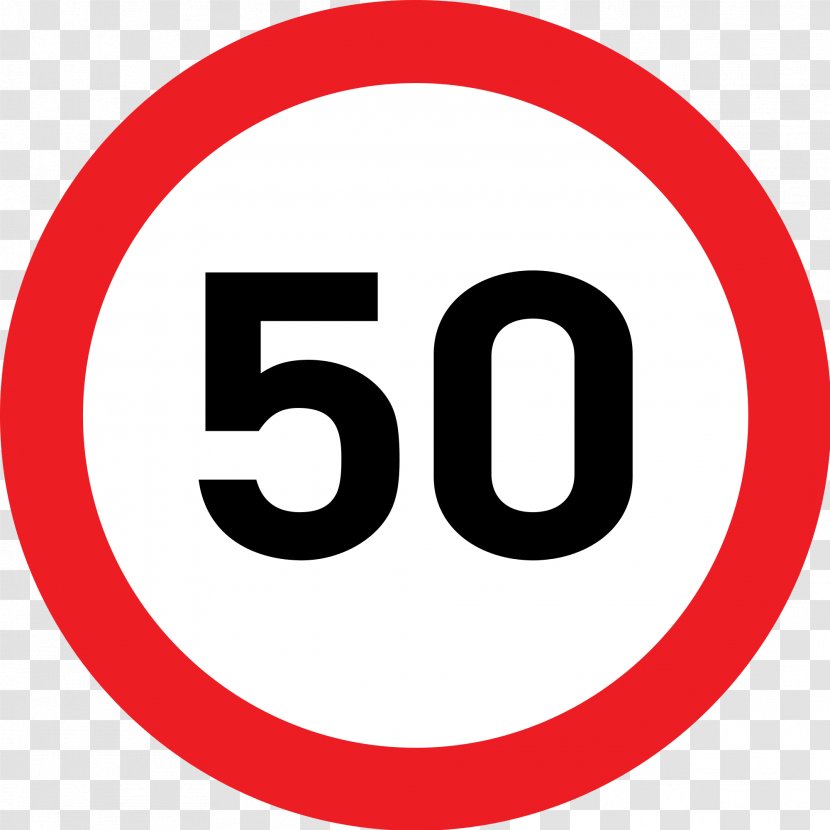 Traffic Sign Speed Limit Clip Art - Symbol Transparent PNG