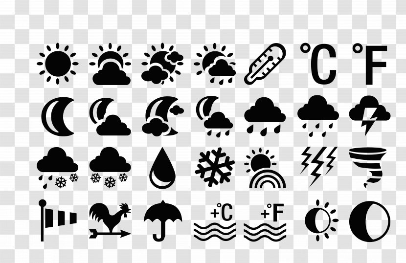 Logo Icon - Weather Forecasting - Black Material Transparent PNG