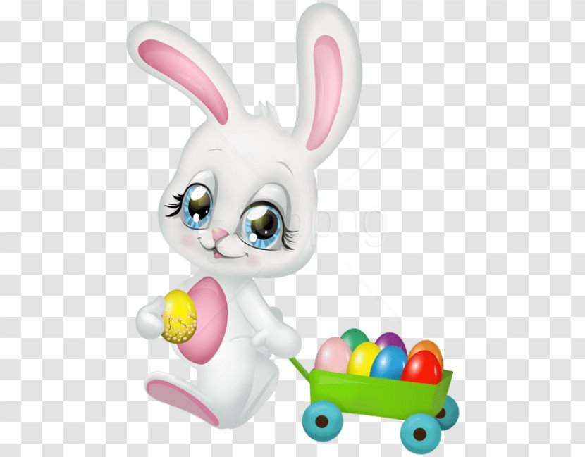 Easter Bunny Hare Rabbit Clip Art - No Background Cute Transparent PNG