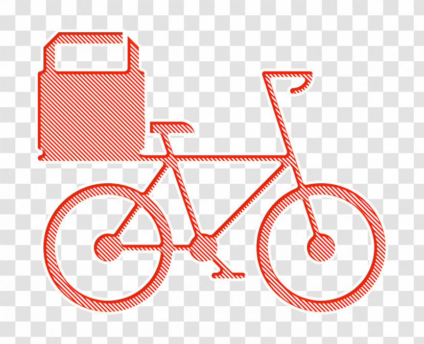 Fast Food Icon Thermo Bag Icon Bicycle Icon Transparent PNG