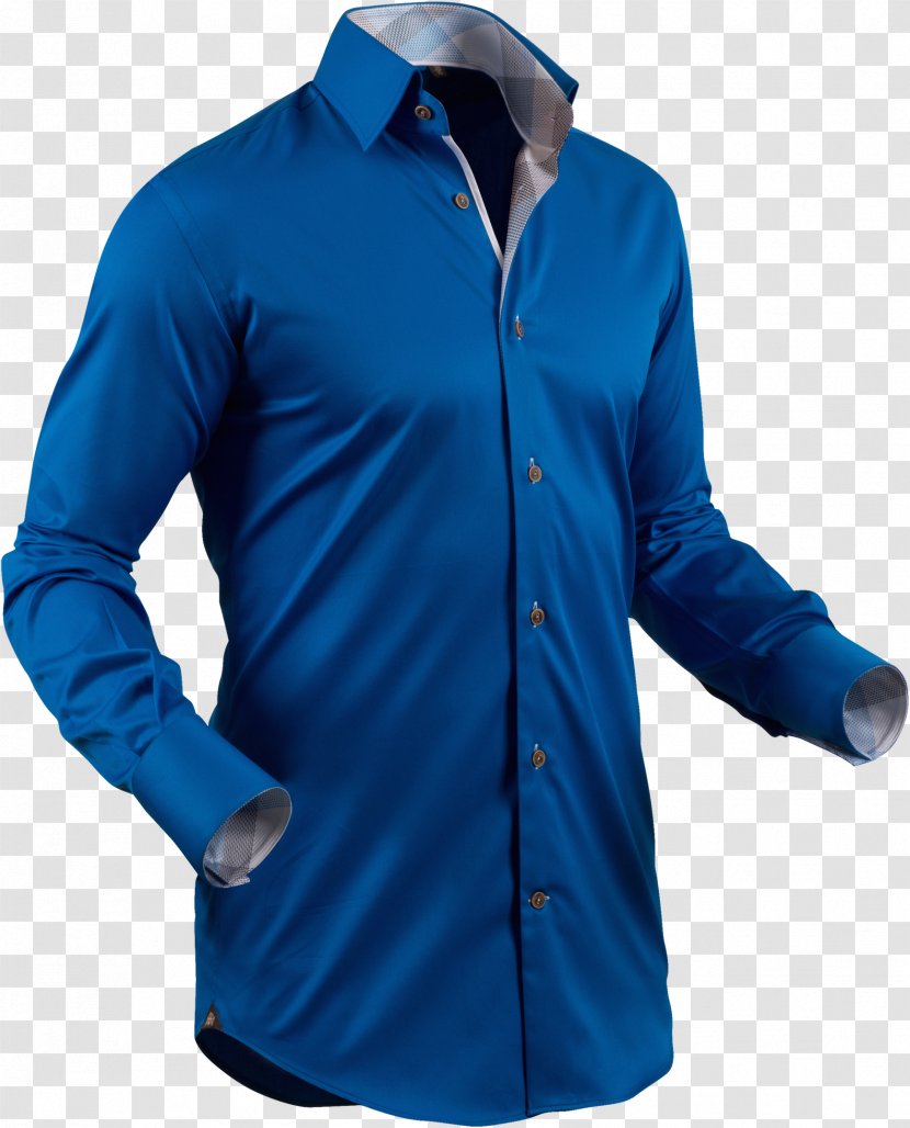 1970s Sleeve Blue Retro Style Shirt - Button - Login Transparent PNG