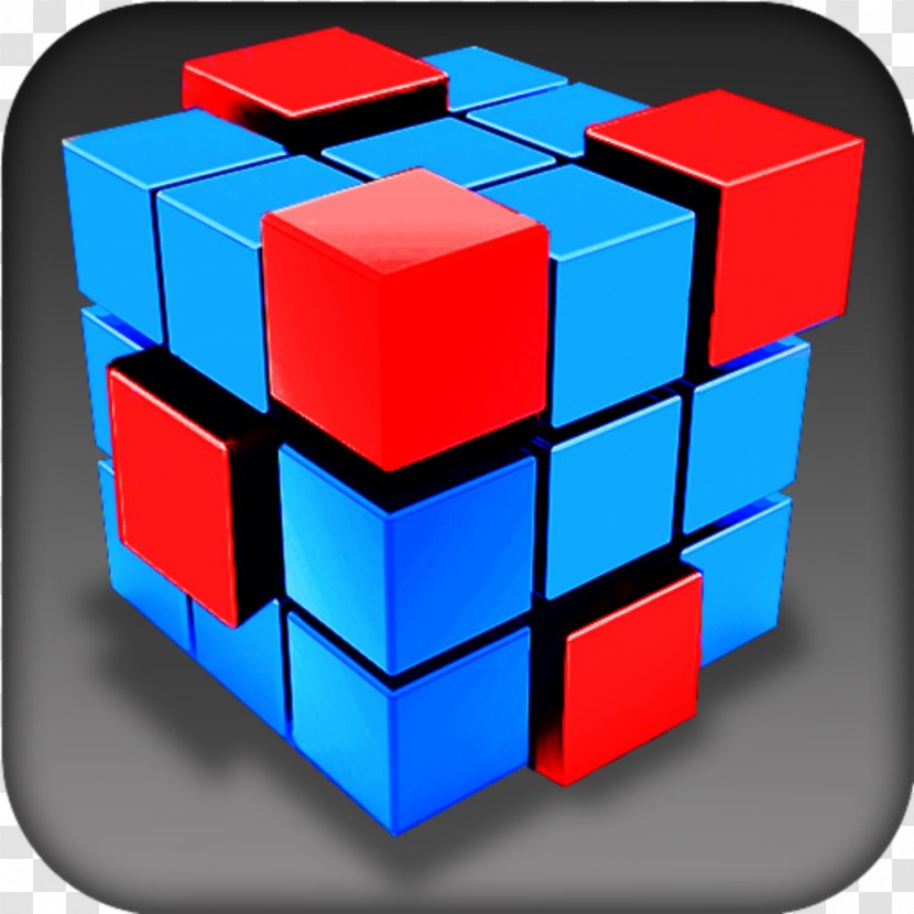 Cube Three-dimensional Space Patience Game Dubstep - Blue Transparent PNG